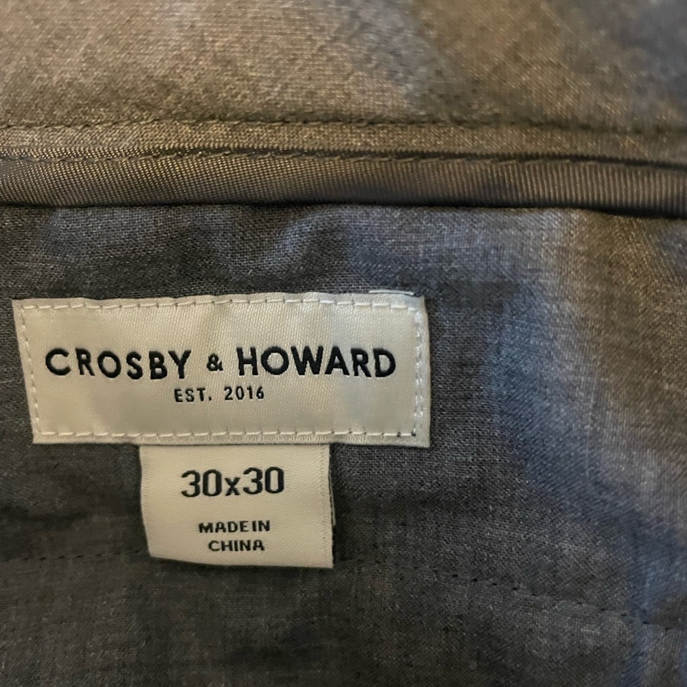 Crosby and Howard mens slacks 30x30